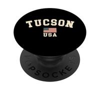 Vintage Tucson USA Bandiera Americana Arizona Cool Souvenir Retro PopSockets PopGrip Adesivo