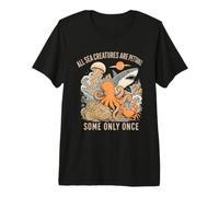 Vintage Tutte Le Creature Marine Sono squalo pettable Alcuni Solo Una Volta Maglietta Premium