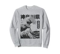 Vintage Ukiyo-e Giapponese Kanagawa Hokusai Grande Onda Felpa