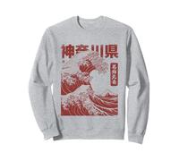 Vintage Ukiyo-e Giapponese Kanagawa Hokusai Grande Onda Felpa