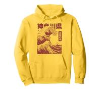 Vintage Ukiyo-e Giapponese Kanagawa Hokusai Grande Onda Felpa con Cappuccio