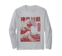 Vintage Ukiyo-e Giapponese Kanagawa Hokusai Grande Onda Maglia a Manica
