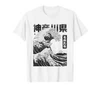 Vintage Ukiyo-e Giapponese Kanagawa Hokusai Grande Onda Maglietta