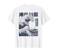 Vintage Ukiyo-e Giapponese Kanagawa Hokusai Grande Onda Maglietta