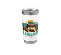 Vintage Ulaanbaatar Mongolia viaggio souvenir regalo punto di riferimento Bicchiere termico in acciaio inox doppia parete