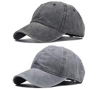 Vintage Unisex Top Cappelli per Donne e Uomini - Berretti da Baseball e Cappelli da Papà per l'Uso Quotidiano, nero e grigio, Taglia unica