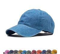 Vintage Unisex Top Cappelli per le Donne Cappelli da Baseball per gli Uomini Papà Cappelli da Baseball per tutti i giorni - Blu - taglia unica