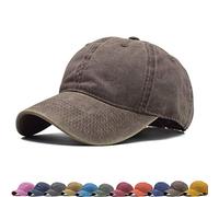 Vintage Unisex Top Cappelli per le Donne Cappelli da Baseball per gli Uomini Papà Cappelli da Baseball per tutti i giorni - Marrone - Taglia unica
