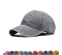 Vintage Unisex Top Cappelli per le Donne Cappelli da Baseball per gli Uomini Papà Cappelli da Baseball per tutti i giorni - Grigio - taglia unica