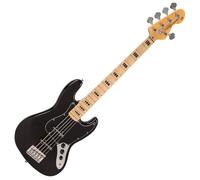 VINTAGE V49 5 CORDE COASTER SERIE BASSO CHITARRA - NERO LUCIDO