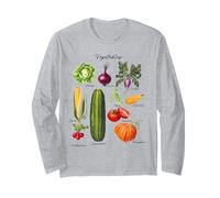 Vintage Vegetables 90s Nostalgia Retro Food Graphic Donna Maglia a Manica