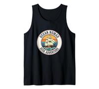 Vintage veliero esplorazione Oceano retrò Distintivo Grafico Canotta