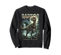 Vintage Velociraptor 90s Bootleg Dinosaur Preistorico Dino Felpa