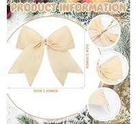 Vintage Velvet Bows - 6-Inch Christmas Bows Decor, 12-Piece Velvet Ribbon Bow Set | Vintage Christmas Tree Ornaments for Wreaths, Gift Wrapping, DIY Crafts, Weddings, Parties, Candy Bags Decorations