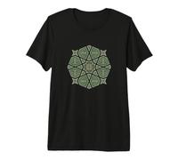 Vintage Verde Marrone Arabo Egitto Geometrico Orientale Maglietta Premium