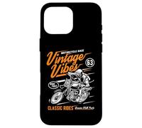 Vintage Vibes Classic Rides Retro Moto Race Design Custodia per iPhone 16 Pro Max