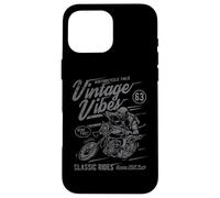 Vintage Vibes Classic Rides Retro Moto Race Design Custodia per iPhone 16 Pro Max