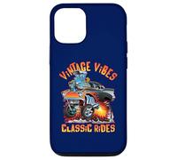 Vintage Vibes Classic Rides Retro Nostalgia Auto Cartoon Art Custodia per iPhone 12/12 Pro