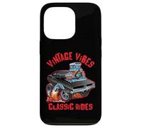 Vintage Vibes Classic Rides Retro Nostalgia Auto Cartoon Art Custodia per iPhone 13 Pro