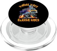Vintage Vibes Classic Rides Retro Nostalgia Auto Cartoon Art PopSockets PopGrip per MagSafe