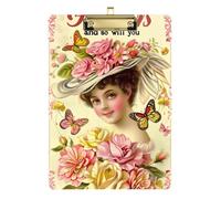 Vintage Victoria Age Beauty portablocco impermeabile per i compiti pediatrici Dimensioni 9 x 12,5 Tabla para escribir