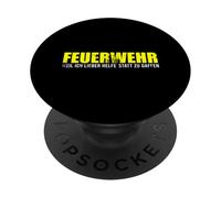 Vintage Vigili del Fuoco Lieber Helfen Gaffe Pompiere Salva PopSockets PopGrip Adesivo