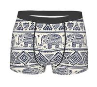 Vintage Vintage Lotus Lephant Boxer da Uomo Senza Etichetta Boxer Elasticizzato Morbido Mutande per Uomini Sportivi L'Uso Quotidiano XL