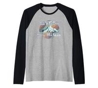 Vintage Vivere su Alte Montagne Rocciose Maglia con Maniche Raglan