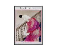 Vintage Vogue Cover Poster Fashion Lady Magazine Stampe Estetica Tela Pittura Vogue Wall Art per Soggiorno Decor Foto 50 x 70 cm x 1 Senza Cornice