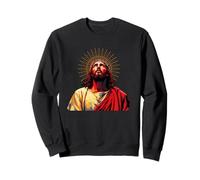 Vintage Volto di Dio Guida Gesù Cristo Immagine Celeste Felpa