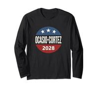 Vintage Vote Alexandria Ocasio-Cortez President 2028 AOC Maglia a Manica