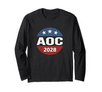 Vintage Vote Alexandria Ocasio-Cortez President 2028 AOC Maglia a Manica