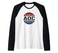 Vintage Vote Alexandria Ocasio-Cortez President 2028 AOC Maglia con Maniche Raglan
