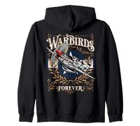 Vintage Warbirds Forever WWII Nostalgia invecchiata Felpa con Cappuccio