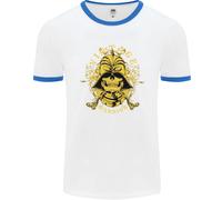 Vintage Warrior Samurai Bushido Mma Teschio Uomo Ringer