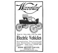 Vintage Waverley Electric Car Dot Grid Notebook | 7x10 | 200 Pages: A Stylish Vintage-Themed Journal for Bullet Journaling, Notes, or Creative Planning