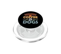 Vintage Weekends Coffee and Dogs Puppy Funny Dog Lover PopSockets PopGrip per MagSafe