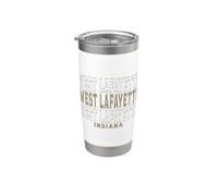 Vintage West Lafayette Indiana Bicchiere termico in acciaio inox doppia parete