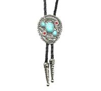 Vintage Western Lariat Cravatta Fiore Pietra Cravatta Punk Collana Accessorio Costume Western Bolo Per Uomo, blu cielo, Taglia unica