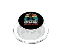 Vintage What's Your Superpower Welder Funny Welders Welding PopSockets PopGrip per MagSafe