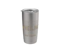 Vintage Wheeling West Virginia Bicchiere termico in acciaio inox doppia parete