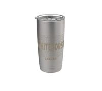 Vintage Whitehorse Canada Bicchiere termico in acciaio inox doppia parete