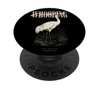 Vintage Whooping Crane Bird Watching Arte Natura Amore Uccelli PopSockets PopGrip Adesivo