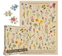 Vintage Wildflowers Puzzle 1000 Pezzi per Adulti Pianta Botanica Fiore Puzzle di Fiori di Campo del Nord America, Puzzle Floreale Natura