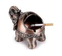 Vintage Windproof Ashtray with Lids - Retro Elephant Modeling Tabletop Ashtray Cigarette Cigar Ash Holder