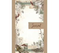 Vintage Winter Herbarium Journal - 6x9 Aesthetic Notebook for Creative Writing - 100 Decorative Pages with Frosty Forest Moss, Lichens, Pine Cones, and Antique Botanical Ephemera Textures