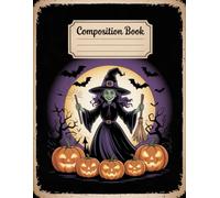Vintage Witch And Pumpkin Halloween Notebook: 120 Pages, with Cartoon Cover Design, great for Creative Writing, Ideas, School Notes, Kids, Writers, ... great for Creative Writing, Ideas, School No