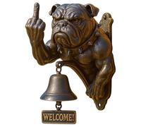 Vintage Witch Doorbell - Cast Iron Halloween Protection Door Hangers Bell with Witch on Broom for for Front Doors, Porch, Home and Wall Decor (#3)