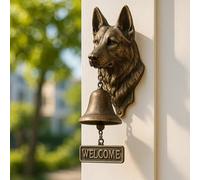 Vintage Witch Doorbell - Cast Iron Halloween Protection Door Hangers Bell with Witch on Broom for for Front Doors, Porch, Home and Wall Decor (#15)