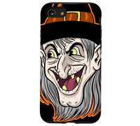Vintage Witch Happy Halloween Horror spaventoso raccapricciante retrò divertimento Custodia per iPhone SE (2020) / 7/8